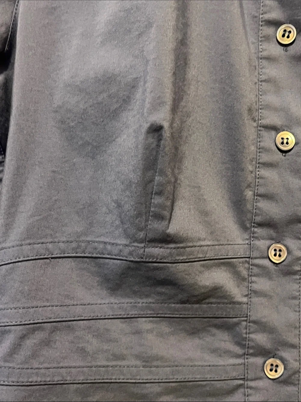 Structured Button-Front Navy Top - Picture 6 of 10